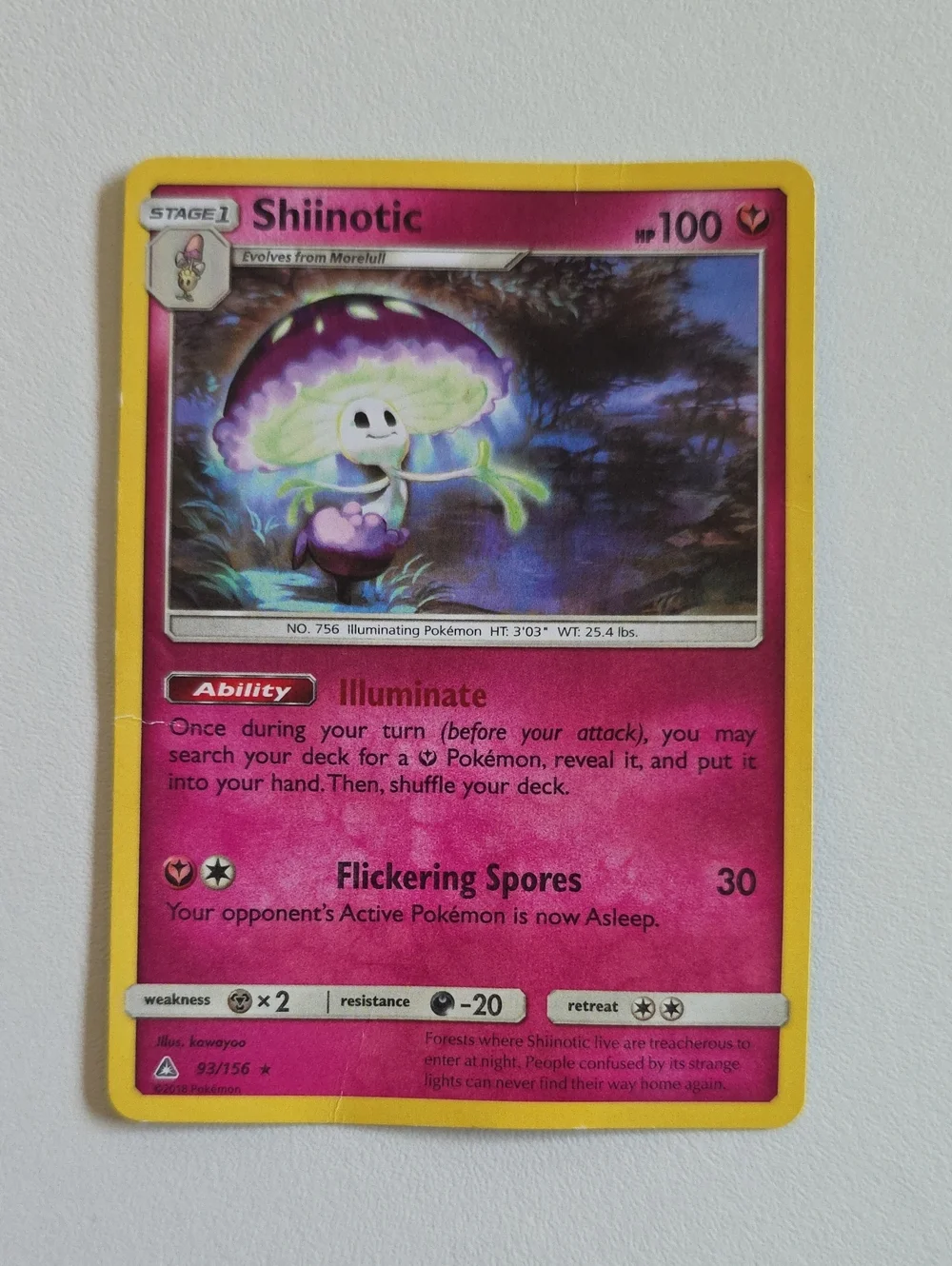 Pokemon Morelull And Shinotic Cards